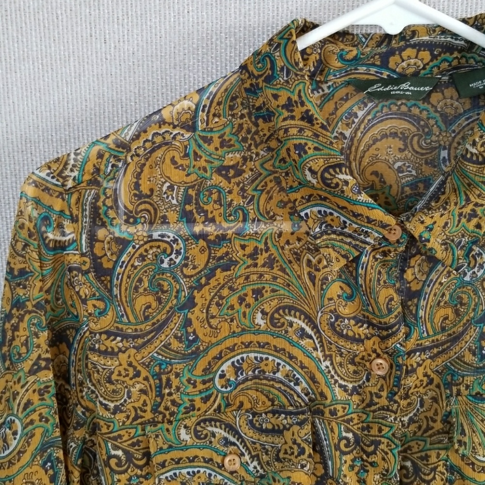 Sheer Paisley Blouse